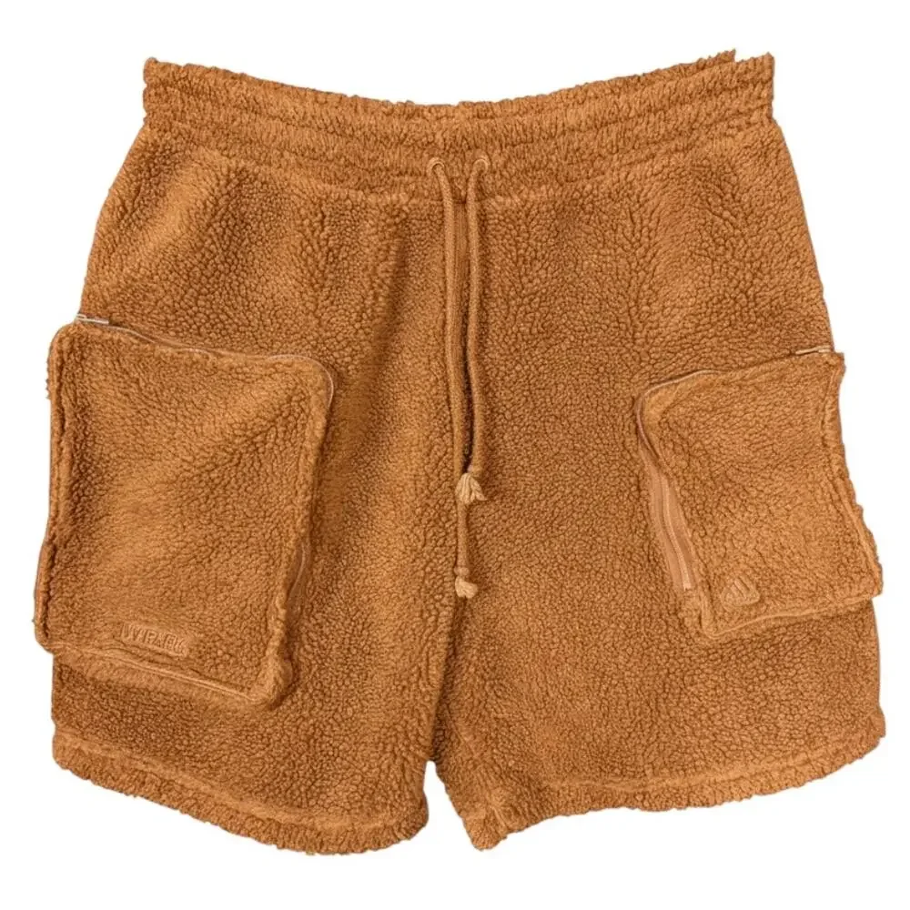 IVY PARK Adidas Teddy Sherpa Fleece Drawstring Utility Shorts XL Streetwear